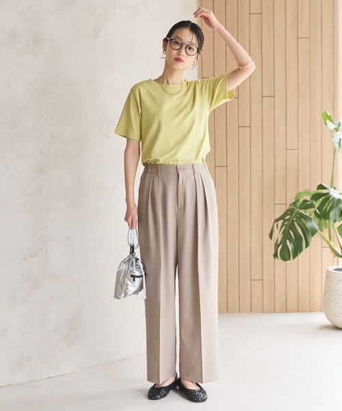 AMERICAN HOLIC(アメリカンホリック)の「きれいめコットンベーシックTシャツ(5分袖)(Tシャツ/カットソー・レディース・ブラック/その他6/ピンク/ホワイト系その他/オフホワイト/チャコールグレー・L/M)」の16枚目の写真