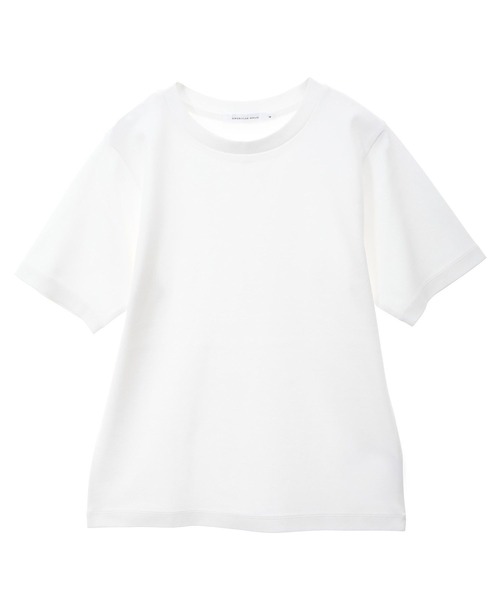 AMERICAN HOLIC(アメリカンホリック)の「きれいめコットンベーシックTシャツ(5分袖)(Tシャツ/カットソー・レディース・ブラック/その他6/ピンク/ホワイト系その他/オフホワイト/チャコールグレー・L/M)」の10枚目の写真