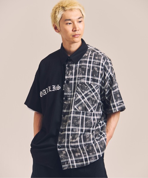 GALLIS ADDICTION（ガリスアディクション）の「GA SEPARATE ARCH S/S SHIRT（シャツ/ブラウス・メンズ・ベージュ/ブラック・FREE）」の2枚目の写真