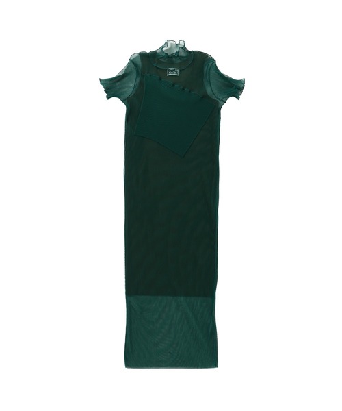 kotohayokozawa（コトハヨコザワ）の「kotohayokozawa SHEER LAYERED SHORT SLEEVE DRESS TDX5-S03（ドレス・レディース・ブラウン/ライトブルー/グリーン・MEDIUM/SMALL）」の14枚目の写真