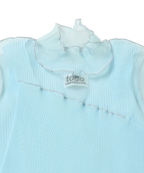 kotohayokozawa（コトハヨコザワ）の「kotohayokozawa SHEER LAYERED SHORT SLEEVE DRESS TDX5-S03（ドレス・レディース・ブラウン/ライトブルー/グリーン・MEDIUM/SMALL）」の13枚目の写真