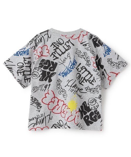 XLARGE KIDS(エクストララージキッズ)の「グラフィティ総柄半袖Tシャツ(Tシャツ/カットソー・キッズ・トップグレー/ブラック・110cm/80cm/90cm/100cm/120cm/130cm/140cm)」の16枚目の写真