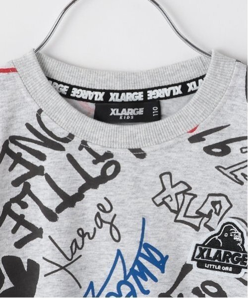 XLARGE KIDS(エクストララージキッズ)の「グラフィティ総柄半袖Tシャツ(Tシャツ/カットソー・キッズ・トップグレー/ブラック・110cm/80cm/90cm/100cm/120cm/130cm/140cm)」の15枚目の写真