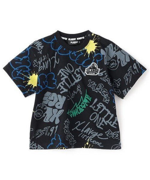 XLARGE KIDS(エクストララージキッズ)の「グラフィティ総柄半袖Tシャツ(Tシャツ/カットソー・キッズ・トップグレー/ブラック・110cm/80cm/90cm/100cm/120cm/130cm/140cm)」の10枚目の写真