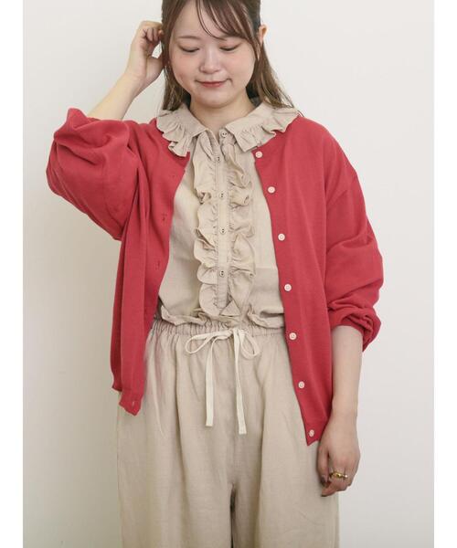 Samansa Mos2（サマンサ モスモス）の「マルチファンクションカーディガン（カーディガン/ボレロ・レディース・キナリ/ブラック/レッド/イエロー/ミント/モカ・F）」の6枚目の写真