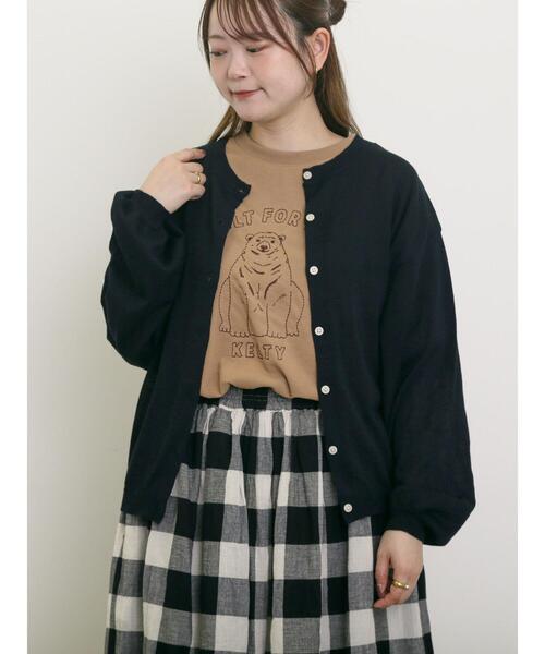 Samansa Mos2（サマンサ モスモス）の「マルチファンクションカーディガン（カーディガン/ボレロ・レディース・キナリ/ブラック/レッド/イエロー/ミント/モカ・F）」の3枚目の写真