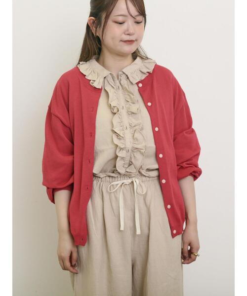 Samansa Mos2（サマンサ モスモス）の「マルチファンクションカーディガン（カーディガン/ボレロ・レディース・キナリ/ブラック/レッド/イエロー/ミント/モカ・F）」の19枚目の写真