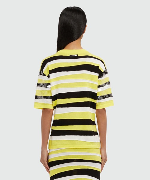 MSGM（エムエスジーエム）の「スパンコール グラフィックWAVE コットン