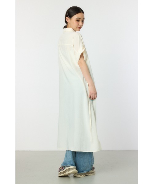 RODEO CROWNS WIDE BOWL（ロデオクラウンズワイドボウル）の「エアリータッチシャツワンピース（シャツワンピース・レディース・チャコールグレー/オフホワイト/オレンジ・FREE）」の18枚目の写真