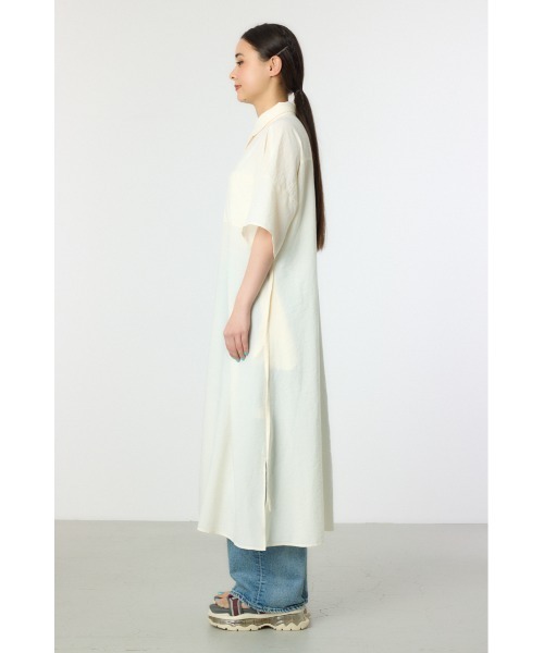 RODEO CROWNS WIDE BOWL（ロデオクラウンズワイドボウル）の「エアリータッチシャツワンピース（シャツワンピース・レディース・チャコールグレー/オフホワイト/オレンジ・FREE）」の22枚目の写真