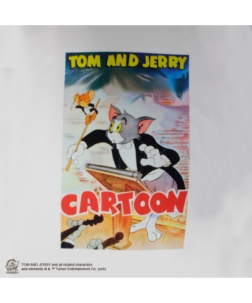 minius(ミニウス)の「【Tom&Jerry/トムとジェリー】""My Favorite Cartoon"" T-Shirt"半袖プリントTシャツ ビックシルエット ピグメント加工 ヴィンテージライク(Tシャツ/カットソー・メンズ・ホワイト/チャコールグレー・MEDIUM/LARGE/X-LARGE)」の4枚目の写真