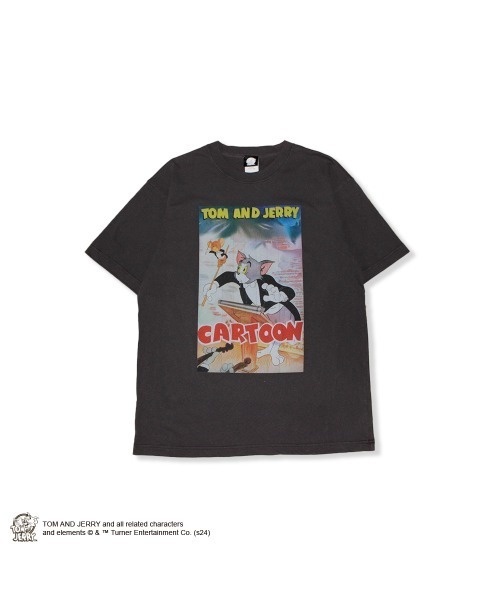 minius(ミニウス)の「【Tom&Jerry/トムとジェリー】""My Favorite Cartoon"" T-Shirt"半袖プリントTシャツ ビックシルエット ピグメント加工 ヴィンテージライク(Tシャツ/カットソー・メンズ・ホワイト/チャコールグレー・MEDIUM/LARGE/X-LARGE)」の6枚目の写真