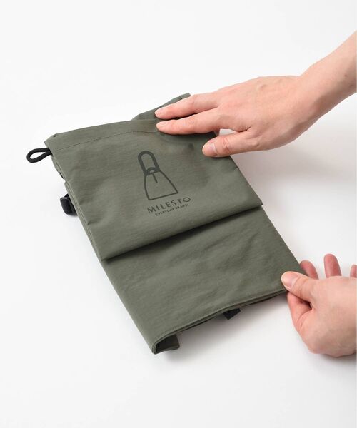 TRAVEL SHOP MILESTO(トラベルショップミレスト)の「MILESTO UTILITY パッカブルショルダーバッグ(ショルダーバッグ・メンズ・カーキ/キャメル/ブラック・フリ-)」の16枚目の写真