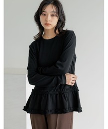 ロングスリーブフリルカットソー