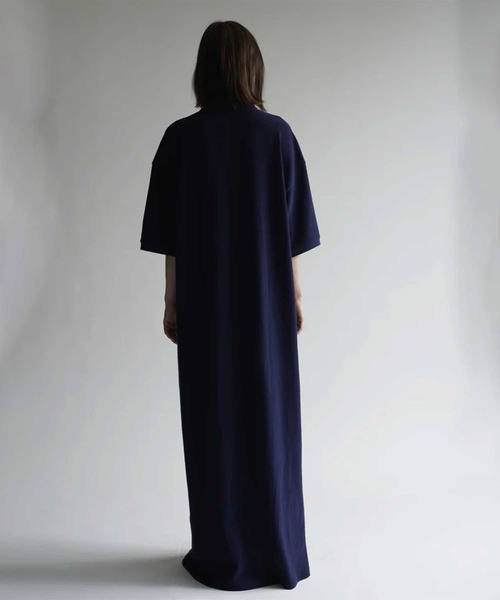 INSCRIRE（アンスクリア）の「【INSCRIRE/アンスクリア】Big Polo One Piece/ビッグポロシャツワンピース（ワンピース・レディース・ネイビー・SMALL/MEDIUM）」の2枚目の写真