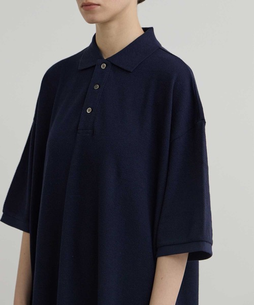 INSCRIRE（アンスクリア）の「【INSCRIRE/アンスクリア】Big Polo One Piece/ビッグポロシャツワンピース（ワンピース・レディース・ネイビー・SMALL/MEDIUM）」の6枚目の写真