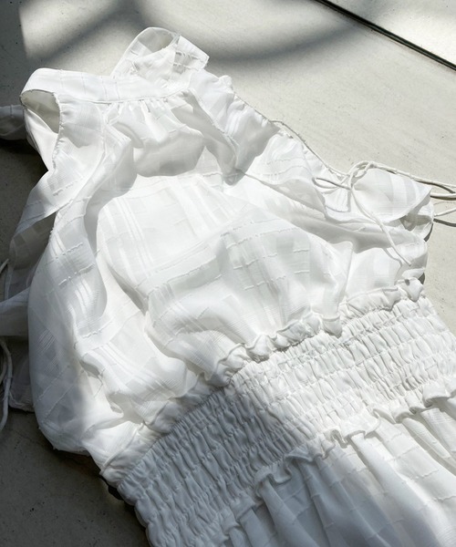 one after another NICE CLAUP(ワンアフターアナザーナイスクラップ)の「【Fluffy Romance collection】アメスリロングワンピース(ワンピース・レディース・オフホワイト/グレー/ホワイト系その他/ブラック/ブラック系その他・FREE)」の7枚目の写真