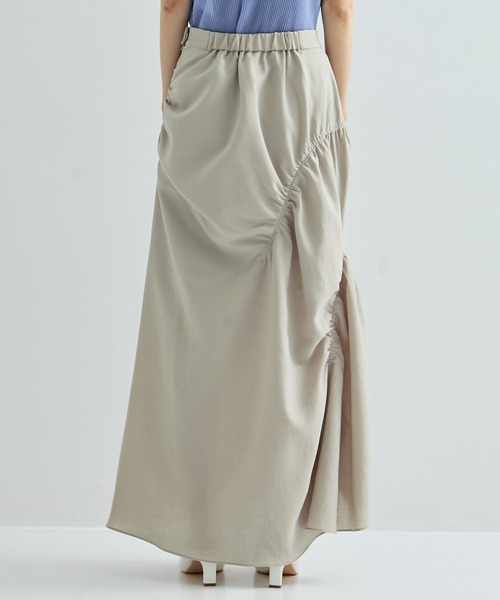 STUDIOUS(ステュディオス)の「【STUDIOUS/ステュディオス】GATHER SHIRRING SKIRT/ギャザーシャーリングスカート(スカート・レディース・ブラック/ベージュ・1/2)」の18枚目の写真
