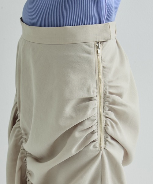STUDIOUS(ステュディオス)の「【STUDIOUS/ステュディオス】GATHER SHIRRING SKIRT/ギャザーシャーリングスカート(スカート・レディース・ブラック/ベージュ・1/2)」の15枚目の写真