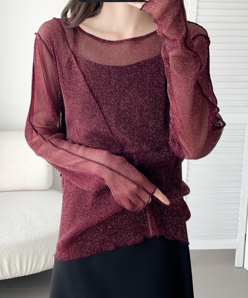 ABITOKYO(アビトーキョー)の「メロウラメチュールシーズルカットソー(Tシャツ/カットソー・レディース・グレー/ブラック/ボルドー/ネイビー・M/L/XL)」の15枚目の写真