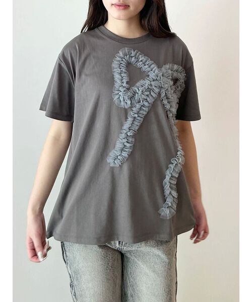 セール】3D RIBBON BIG TEE/3DリボンビッグTシャツ（Tシャツ