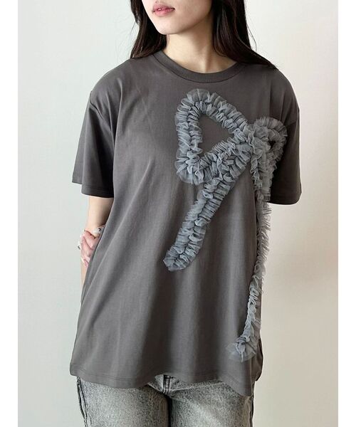 3D RIBBON BIG TEE/3DリボンビッグTシャツ（Tシャツ/カットソー