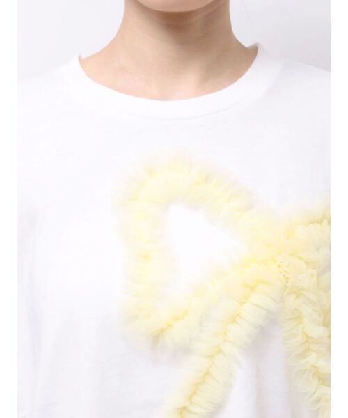 CALNAMUR（カルナムール）の「3D RIBBON BIG TEE/3DリボンビッグTシャツ（Tシャツ/カットソー・レディース・ライトブルー/チャコールグレー/ホワイト・FREE）」の14枚目の写真