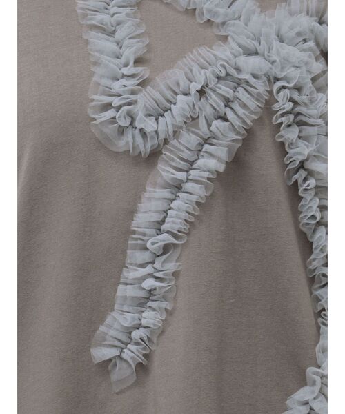 CALNAMUR（カルナムール）の「3D RIBBON BIG TEE/3DリボンビッグTシャツ（Tシャツ/カットソー・レディース・ライトブルー/チャコールグレー/ホワイト・FREE）」の20枚目の写真