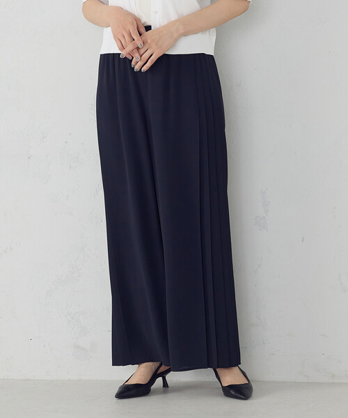 COMME CA ISM（コムサイズム）の「サイドプリーツデザイン パンツ（その他パンツ・レディース・ネイビー/カーキ・MEDIUM/LARGE）」の2枚目の写真