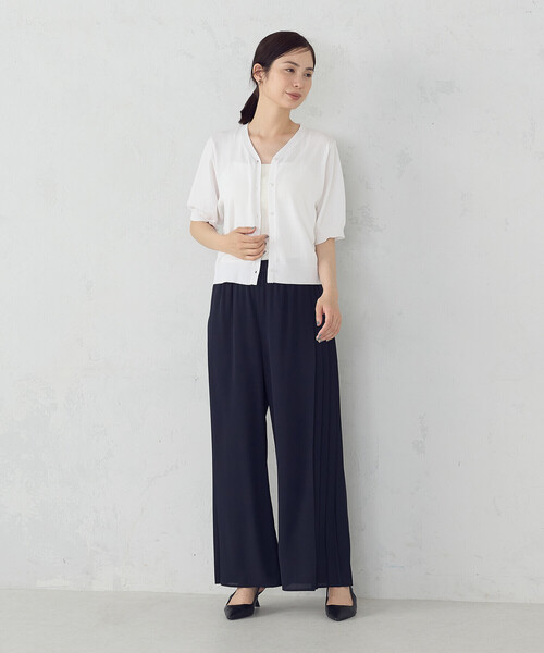 COMME CA ISM（コムサイズム）の「サイドプリーツデザイン パンツ（その他パンツ・レディース・ネイビー/カーキ・MEDIUM/LARGE）」の7枚目の写真