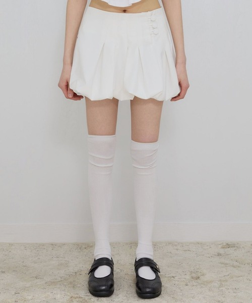 FLAREUP(フレアアップ)の「FLAREUP/ボタンバルーンスカート(スカート・レディース・ホワイト/ブラック・SMALL)」の12枚目の写真