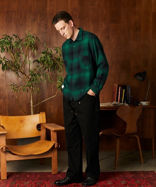 schott(ショット)の「Schott/ショット/OMBRE CHECK CF LS SHIRT/オンブレチェック シャツ(シャツ/ブラウス・メンズ・レッド/グリーン・L/M/2XL/XL)」の3枚目の写真