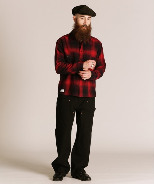 schott(ショット)の「Schott/ショット/OMBRE CHECK CF LS SHIRT/オンブレチェック シャツ(シャツ/ブラウス・メンズ・レッド/グリーン・L/M/2XL/XL)」の11枚目の写真