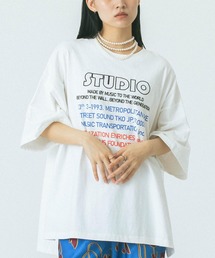 (GENE HEAVENS)EMBROIDERY PRINT BIG TEE