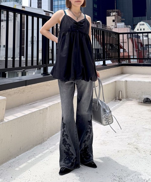 PAGEBOY(ページボーイ)の「バルーンミニワンピース(ワンピース・レディース・ブラック/オフホワイト・FREE)」の6枚目の写真