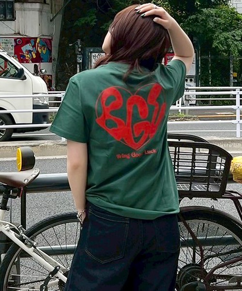 BGL(ビージーエル)の「BIG HEART LOGO TEE(Tシャツ/カットソー・メンズ・ブラック/グリーン/ホワイト・S/M/L/XL)」の3枚目の写真