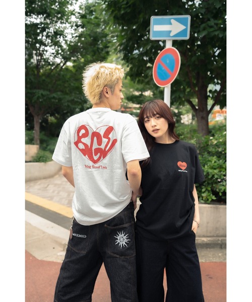 Katie♡BIG HEART LOGO tee ビック ハート ロゴTシャツ白 Katie♡BIG HEART LOGO tee ビック ハート ロゴTシャツ白