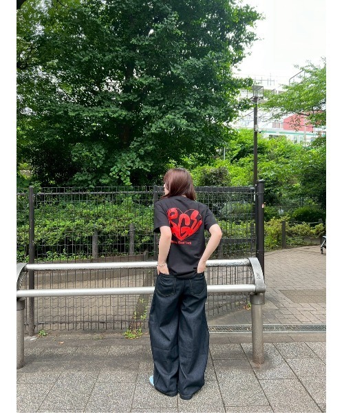 BGL(ビージーエル)の「BIG HEART LOGO TEE(Tシャツ/カットソー・メンズ・ブラック/グリーン/ホワイト・S/M/L/XL)」の7枚目の写真