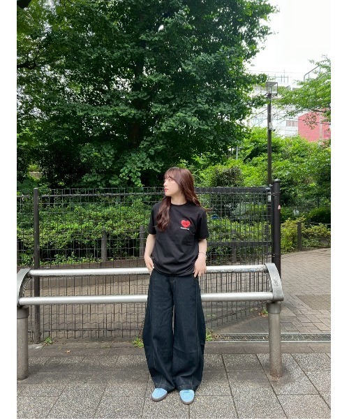 BGL(ビージーエル)の「BIG HEART LOGO TEE(Tシャツ/カットソー・メンズ・ブラック/グリーン/ホワイト・S/M/L/XL)」の6枚目の写真