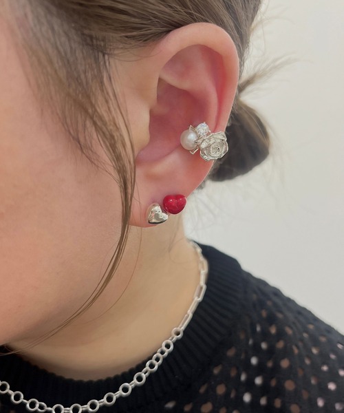 e.m.（イーエム）の「◆PLAYFUL◆レッドハートピアス/バレエコア/SILVER/レディース/メンズ（ピアス（両耳用）・レディース・シルバー・FREE）」の11枚目の写真
