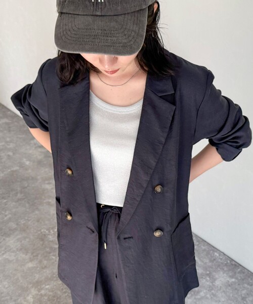 fredy emue（フレディエミュ）の「ラメリブタンクトップ（タンクトップ・レディース・オフホワイト/ライトグレー・38）」の7枚目の写真