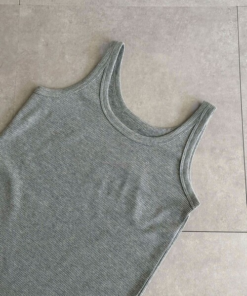 fredy emue（フレディエミュ）の「ラメリブタンクトップ（タンクトップ・レディース・オフホワイト/ライトグレー・38）」の15枚目の写真