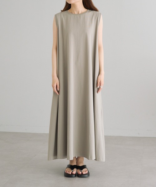 PUAL CE CIN（ピュアルセシン）の「シルケット風カットソーワンピース（ワンピース・レディース・ブラウン/ベージュ/ブラック・FREE）」の18枚目の写真