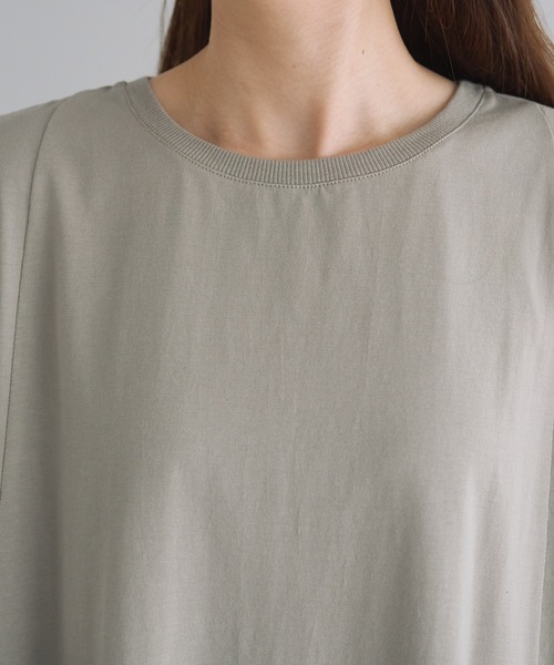 PUAL CE CIN（ピュアルセシン）の「シルケット風カットソーワンピース（ワンピース・レディース・ブラウン/ベージュ/ブラック・FREE）」の21枚目の写真