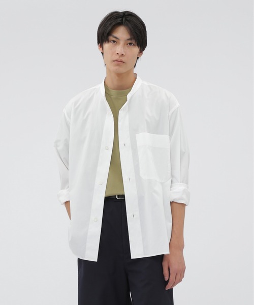 2022 マーガレットハウエル FINE COTTON POPLIN シャツ FINE COTTON POPLIN SHIRT（シャツ/ブラウス）｜MARGARET HOWELL