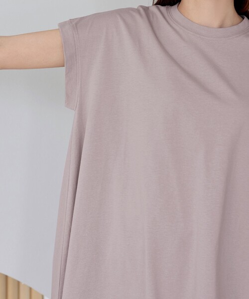 Tiaclasse(ティアクラッセ)の「【接触冷感】 フレンチスリーブフレアカットソー(Tシャツ/カットソー・レディース・チャコールグレー/ブラック/オフホワイト/ピンク/ブルー/ピンク系・FREE)」の16枚目の写真