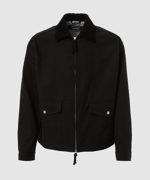 コムデギャルソンオム　ショートコート　ブルゾン　ジャケット　ブラック　コットン COTTON NYLON CORDURA BLOUSON（ブルゾン）｜COMME des GARCONS