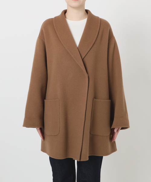 希少カラー【リバーシブル＆ダブルフェイス】スローブイエナ／ロングベルテッドコート SUPER140 ダブルフェイスベルテッドコート（その他アウター）｜SLOBE