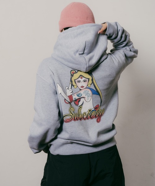 Subciety(サブサエティ)の「Moon light hoodie【WOMEN】(ベスト・レディース・ネイビー/ブラック/グレー・FREE)」の3枚目の写真