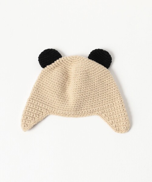 BEAMS mini（ビームスミニ）の「アニマル ニット ワッチキャップ 2025FW（ニットキャップ/ビーニー・キッズ・ピンク/ブラウン/イエロー系その他4/ホワイト系その他7・ONE SIZE）」の9枚目の写真